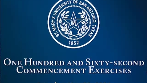 Thumbnail for 162nd Commencement Exercises for St. Mary's University (full).mp4