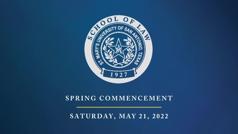 Thumbnail for Law School Commencement / Saturday, May 21, 2022