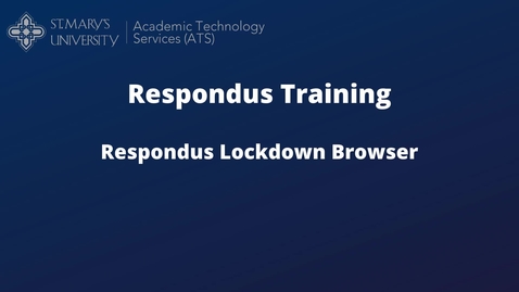 Thumbnail for entry Respondus Lockdown Browser without monitor