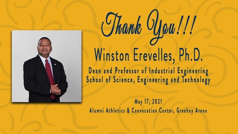 Thumbnail for entry Dean Winston Erevelles Reception -  May 17, 2021