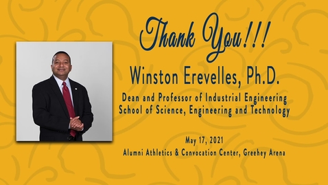 Thumbnail for Dean Winston Erevelles Reception -  May 17, 2021