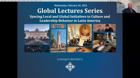 Thumbnail for entry Center for Glopbal Studies Lecture #4: Syncing Local and Global Initiatives to Culture and Leadership Behavior in Latin America