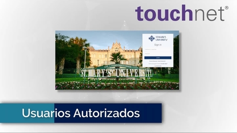 Thumbnail for Agregar Usuarios Autorizados - TOUCHNET