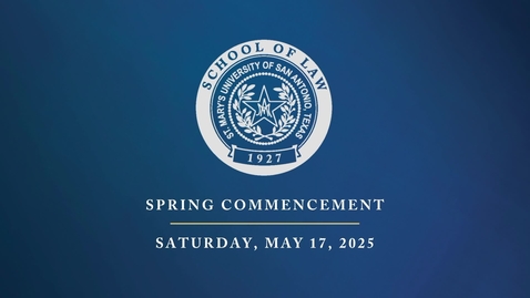 Thumbnail for 2025 Spring School of Law Commencement • May 17, 2025