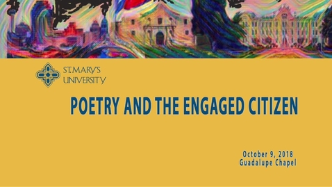 Thumbnail for entry Poetry and the Engaged Citizen-October 9, 2018