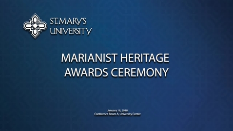 Thumbnail for entry Marianist Heritage Awards Ceremony--January 18, 2018