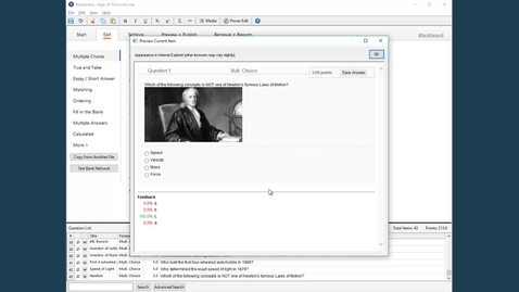 Thumbnail for Creating and Formatting Questions in Respondus 4.0