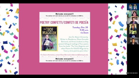 Thumbnail for Poetry Confetti /Confeti de Poesía / October 20, 2020
