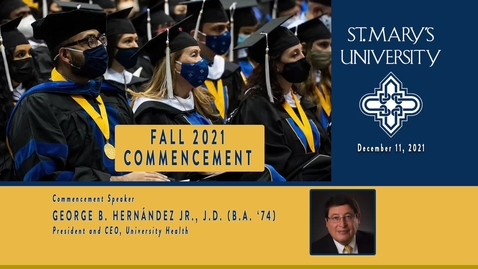 Thumbnail for entry Fall 2021 Commencement /Saturday, Dec. 11, 2021