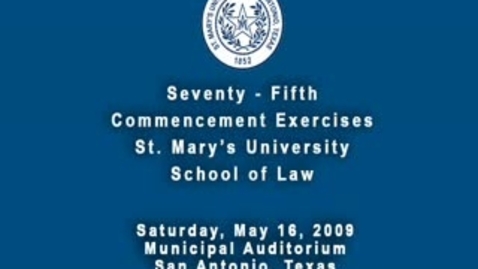 Thumbnail for Part 1 - Law School Graduation Spring 2009.m4v