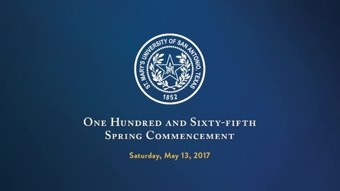 Thumbnail for entry One Hundred and Sixty-Fifth Annual Spring Commencement--May 13, 2017