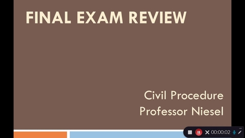 Thumbnail for Civil Procedure Final Review