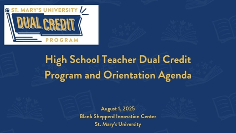 Thumbnail for St. Mary's Dual Credit Program • August 2025