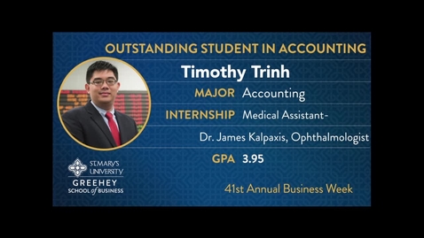 Thumbnail for 2016 Business Week -- Student and Faculty Awards Video