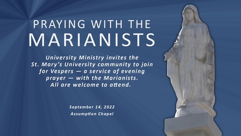Thumbnail for Praying with the Marianists / Sept. 14 2022