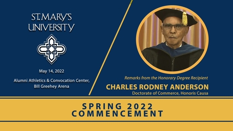 Thumbnail for Honorary Degree to Mr. Charles Rodney Anderson- May 14, 2022