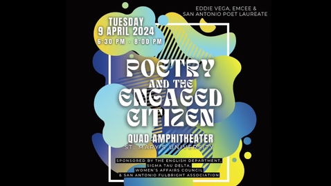 Thumbnail for entry POETRY AND THE ENGAGED CITIZEN,  • April 9 2024