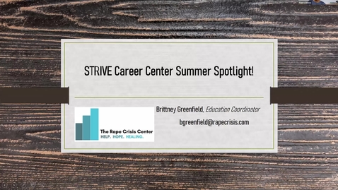 Thumbnail for RCC STRIVE Summer Spotlight