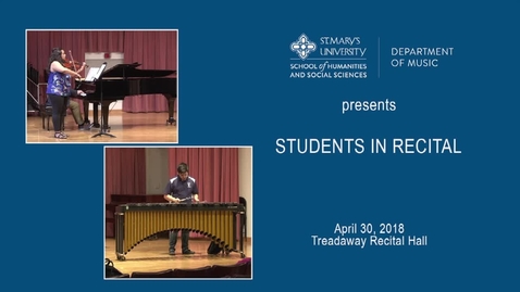 Thumbnail for Students in Recital ---April 30, 2018