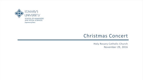 Thumbnail for Christmas Concert--November 29, 2016