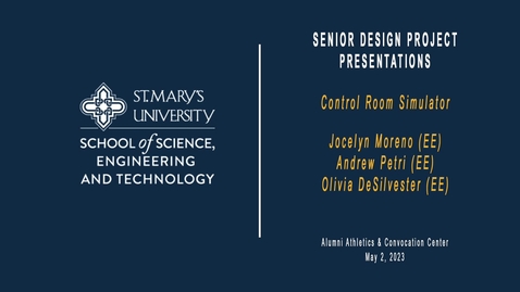 Thumbnail for 2023 Engineering Senior Design Project Presentations / May 2, 2023  / 10.  Control Room Simulator