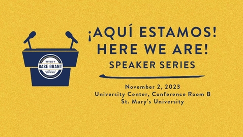 Thumbnail for Moving Forward as an HSI  featuring Nancy Acevedo • November 2, 2023
