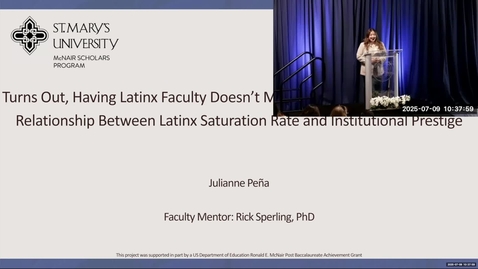 Thumbnail for 2025 Summer Research Symposium • Julianne Pena • July 9, 2025