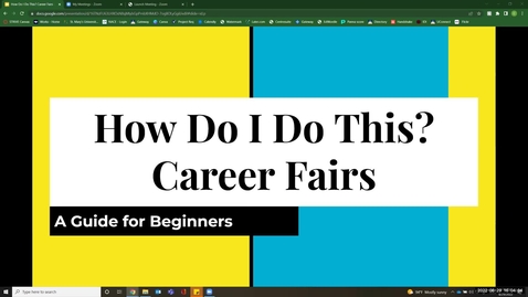 Thumbnail for entry How Do I Do This? Career Fairs