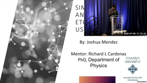 Thumbnail for 2025 Summer Research Symposium • Joshua Mendez • July 9, 2025