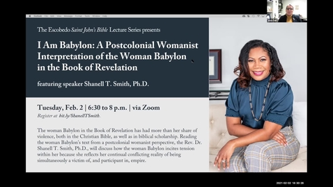 Thumbnail for Escobedo Saint John's Bible Lecture / featuring Rev. Shanell T. Smith, Ph.D. / Feb. 3, 2021