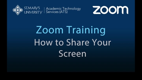 Thumbnail for entry Zoom — How to Share Your Screen