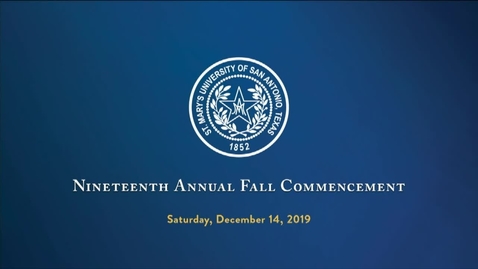 Thumbnail for Fall 2019 Commencement --December 14, 2019