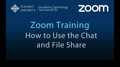Thumbnail for Zoom — How to Use the Chat and File Share