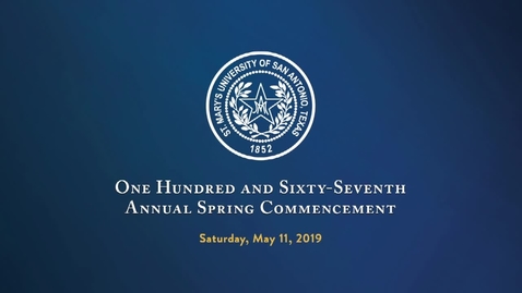 Thumbnail for entry Spring 2019,  St. Mary's University Commencement --- May 11,  2019