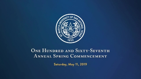 Thumbnail for Spring 2019,  St. Mary's University Commencement --- May 11,  2019