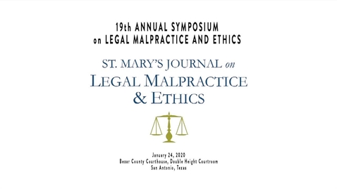 Thumbnail for entry 19th Annual Symposium on Legal Malpractice &amp; Ethics - -- January 24, 2020 /Speaker 2:  Hon. Henry J. Bemporad 