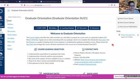 Thumbnail for Canvas Overview for Orientation Course