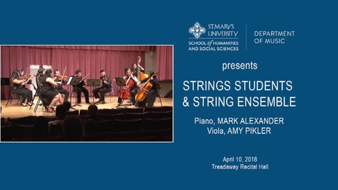 Thumbnail for entry String Students and String Ensemble ---April 10, 2018