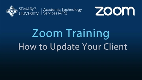 Thumbnail for entry Zoom — How to Update Your Client