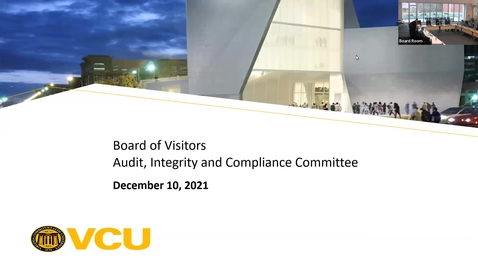 Thumbnail for entry VCU Board of Visitors Meeting 