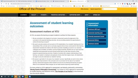 Thumbnail for entry Closing the '20-'21 Assessment Cycle:  Preparing the Closing the Loop Action Plan  for Submission to Document and Review