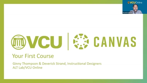 Thumbnail for entry The Basics: Creating Your First Course in Canvas 