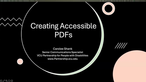 Thumbnail for Creating Accessible PDFs in Adobe Acrobat