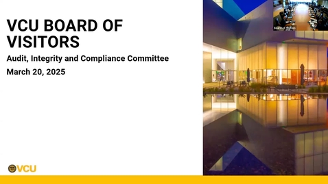 Thumbnail for Board of Visitors Audit and Facilities, Real Estate, and Administration Committee