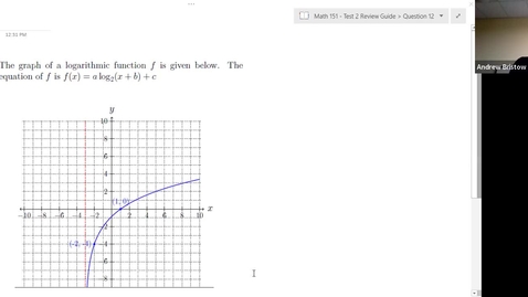 Thumbnail for entry Question 12 - Test Review - Test 2