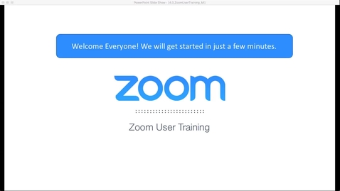 Thumbnail for entry Zoom Advanced User Training: Sept 28, 2018