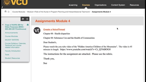 Thumbnail for Completing a VT assignment