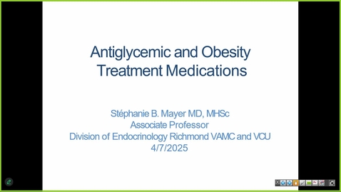 Thumbnail for 250407 - M1 - ENDO - 10am -  Diabetes Mellitus and Obesity Pharmacology -  Mayer
