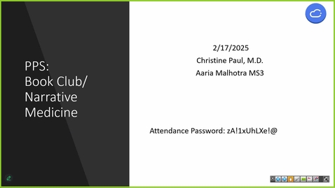 Thumbnail for 250217 - M1 - PPS - 230pm - Book Club/Narrative Medicine -  Paul
