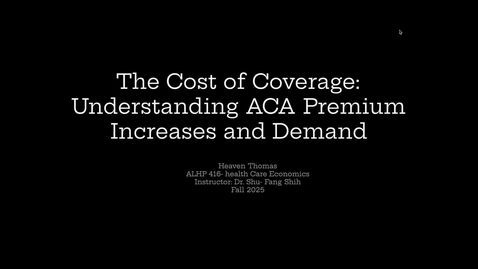 Thumbnail for ACA health care economics presentation